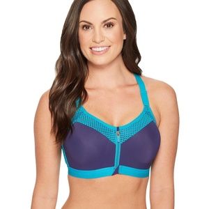 Wacoal Front Zipper Contour Sports Bra 853222 38DD